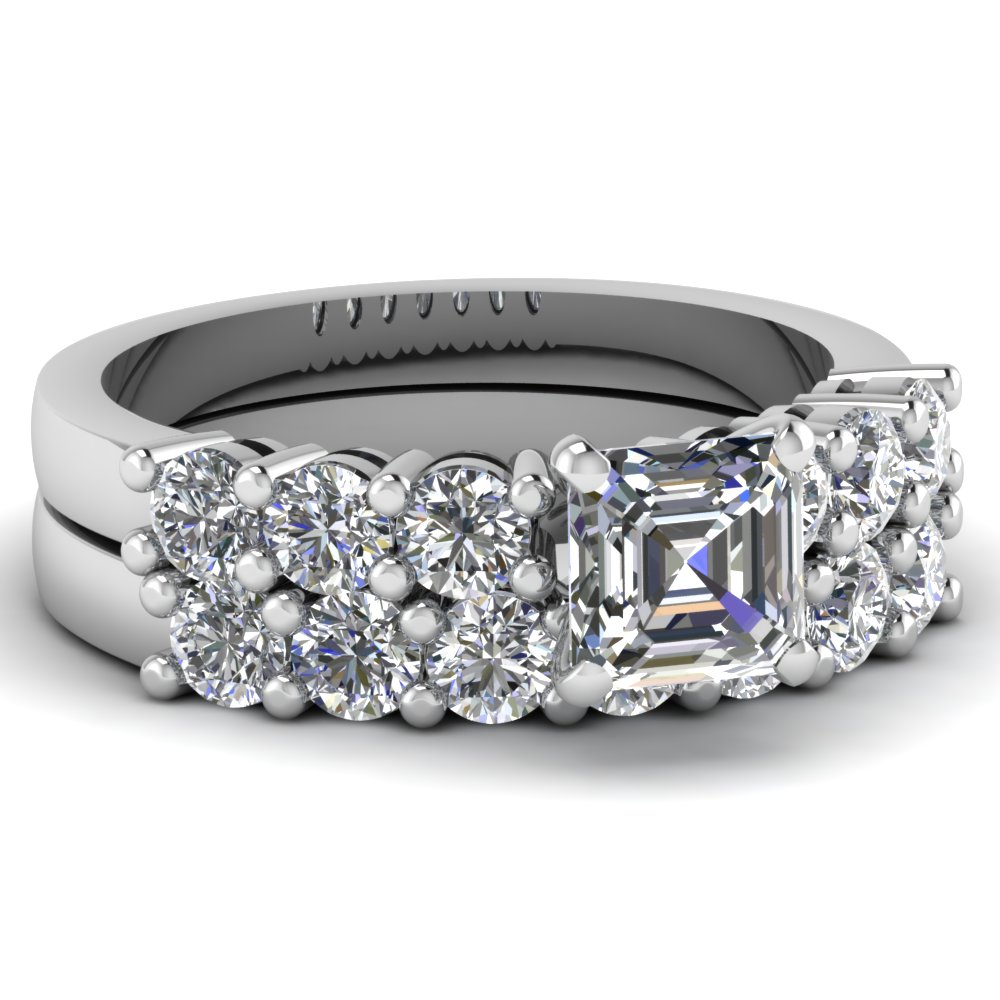 white-gold-asscher-white-diamond-engagement-wedding-ring-in-prong-set ...