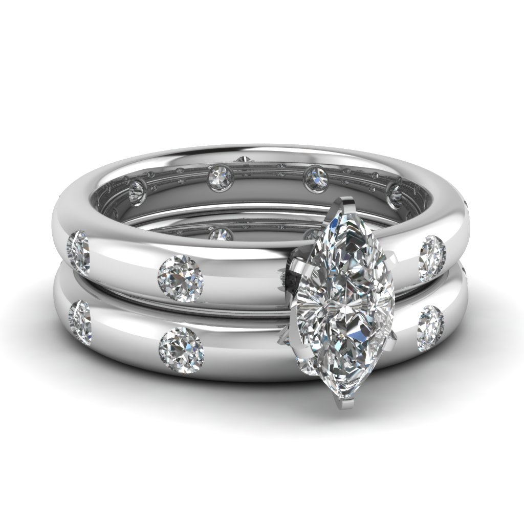 white-gold-marquise-white-diamond-engagement-wedding-ring-in-bezel-set ...