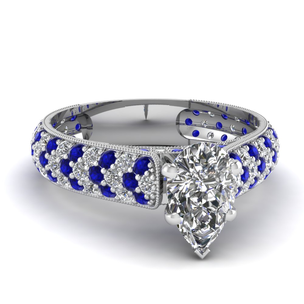 Milgrain Diamond Engagement Ring