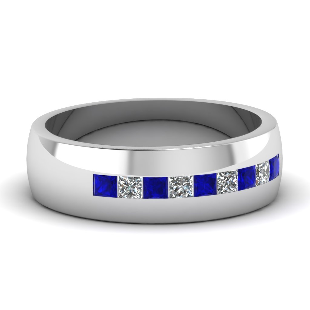 white-gold-princess-blue-sapphire-mens-wedding-ring-with-white-diamond ...
