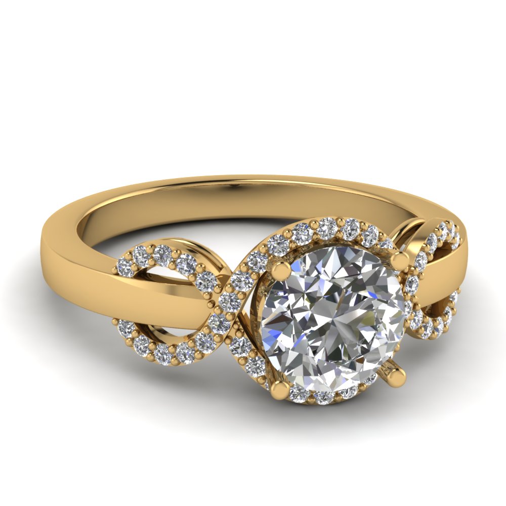 Round Diamond Halo Engagement Ring