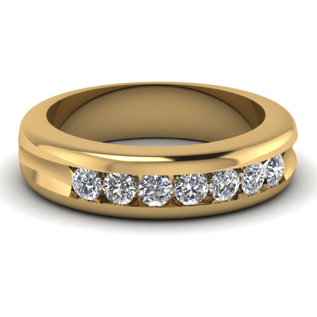 yellow-gold-round-white-diamond-wedding-band-in-channel-set-FDWB700-NL ...